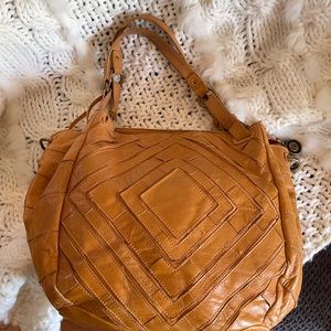 Genuine leather Tan  colored purse